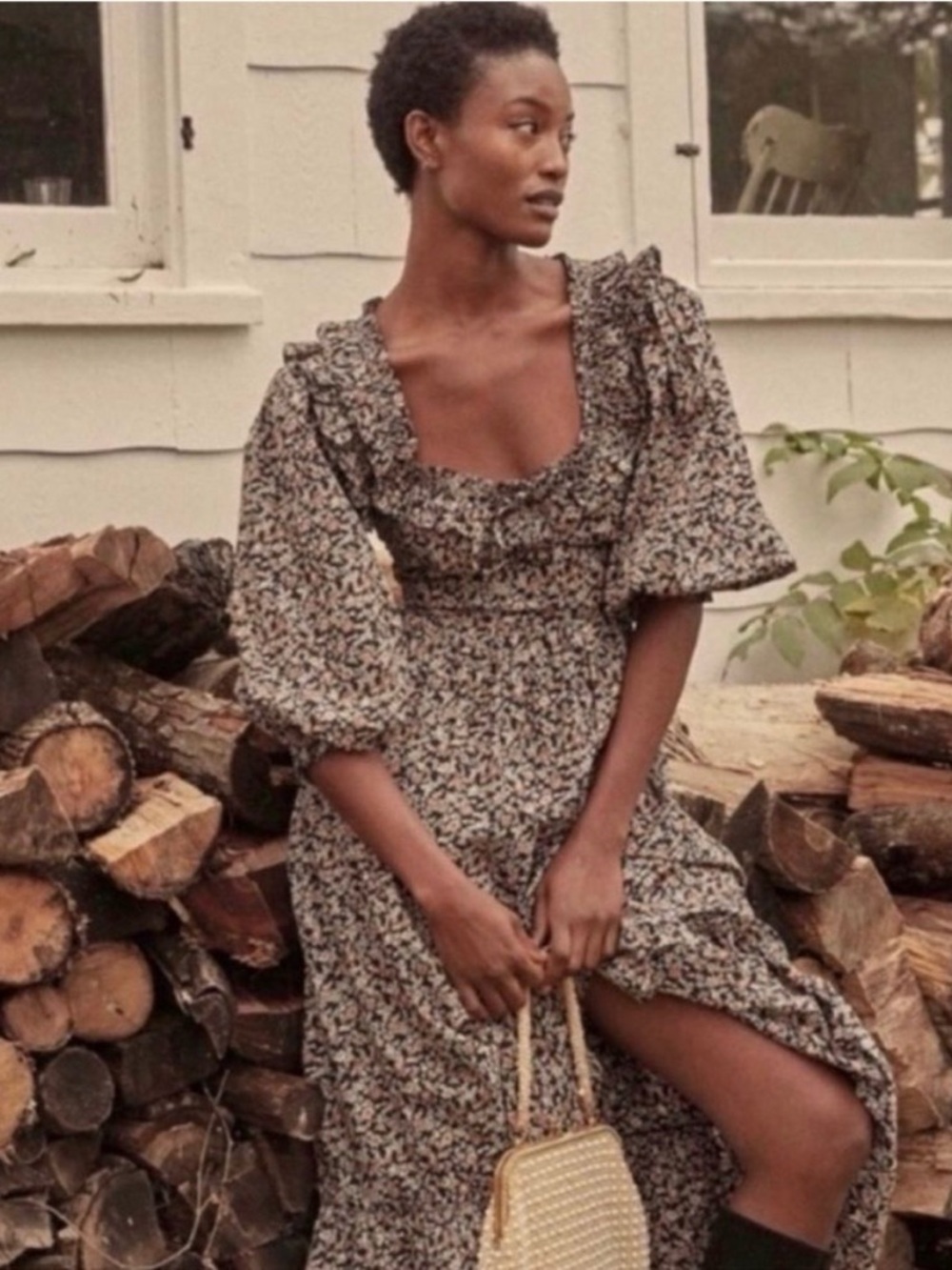 Doen Brooke Harvest Meadow Floral Maxi Dress